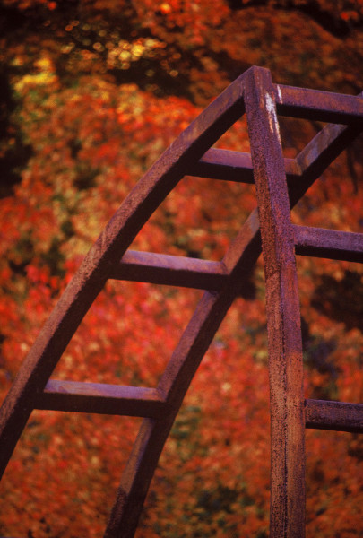 Steel Sculpture In The Fall