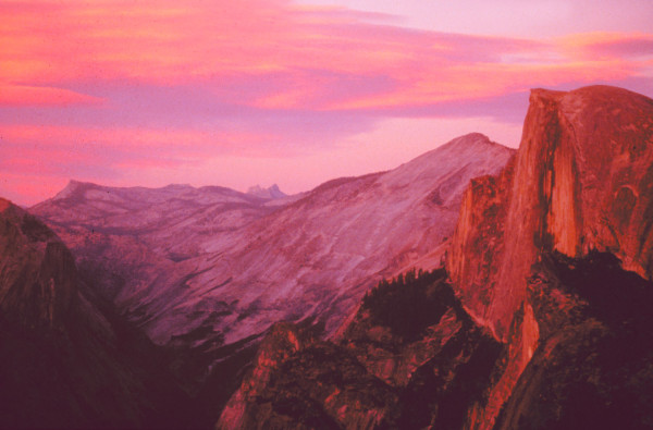 Half Dome In Vibrant Sunset Yosemite Valley